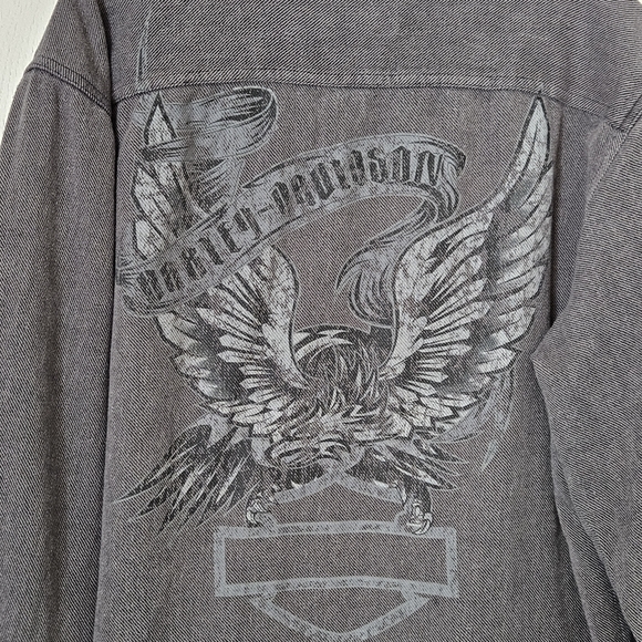 Men's Harley Davidson Button Up Long Sleeve Shirt - Picture 4 of 7